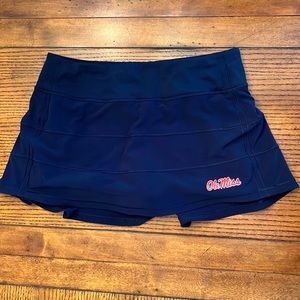 Lulu lemon pace rival skirt - ole miss logo - navy - like new